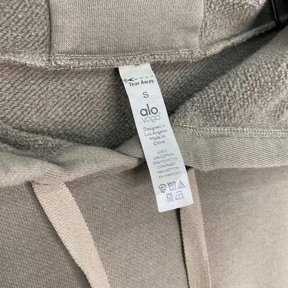 alo yoga army green hoodie sweater women’s size small - Picture 9 of 10